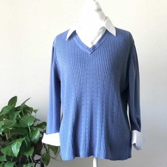 Van Heusen Sweaters - Van Heusen Pullover Collared Knit Sweater